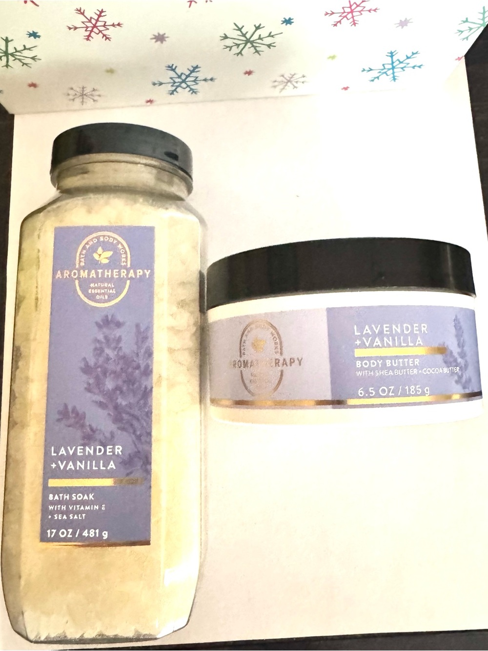 Bath & Body Works Aromatherapy pairing features the Lavender + Vanilla scent
